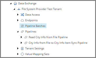 Tenant Pipeline Batches in the content tree