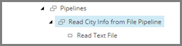 Read City Info from File pipeline in the content tree