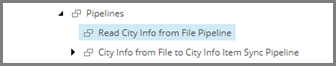 Moving the Read City Info from File pipeline in the content tree