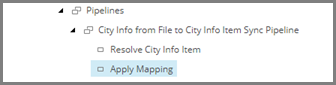 Moving the Apply Mapping item in the content tree