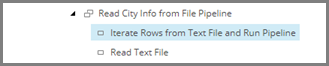 Iterate Rows from Text File and Run Pipeline pipeline step in the content tree