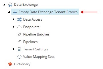 New tenant item in the content tree New tenant item in the content tree