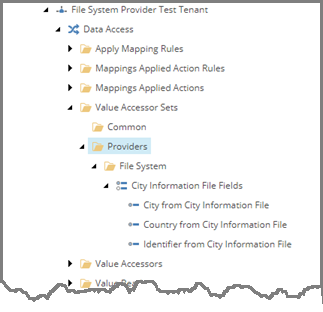 Providers folder in the content tree