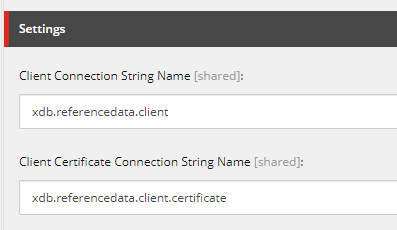 xDB Reference Data Client Endpoint settings xDB Reference Data Client Endpoint settings