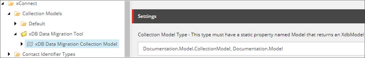Collection Model Type field for the collection model. Collection Model Type field for the collection model.