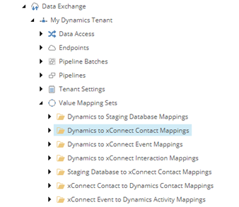 Value Mapping Sets in content tree