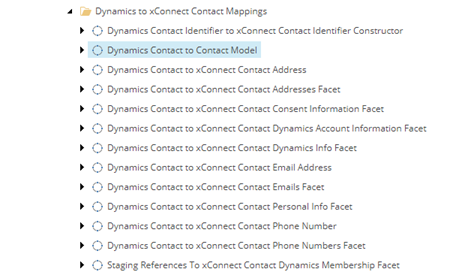 Dynamics to xConnect contact mappings in content tree Dynamics to xConnect contact mappings in content tree