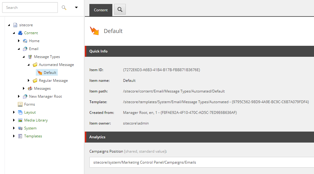 Content Editor Email Message Types Default item. Content Editor Email Message Types Default item.