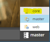 Switch the database to master in Sitecore 9.0. Switch the database to master in Sitecore 9.0.
