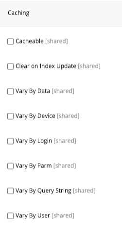 Configuring the cacheability and Vary By parameters in JSON renderings in the Control Properties dialog box Configuring the cacheability and Vary By parameters in JSON renderings in the Control Properties dialog box