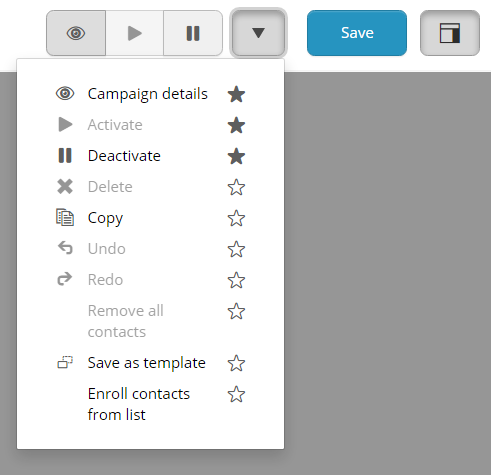 Enroll contacts from list option Enroll contacts from list option