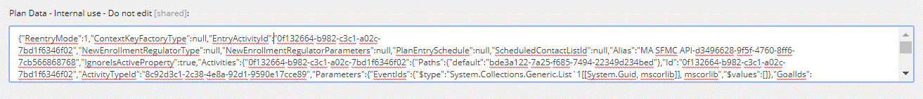 The contents of the Plan Data field. The contents of the Plan Data field.