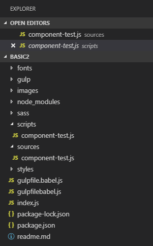 ECMAScript code saved as JS code in the scripts folder.