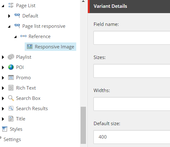 Responsive image default size field. Responsive image default size field.