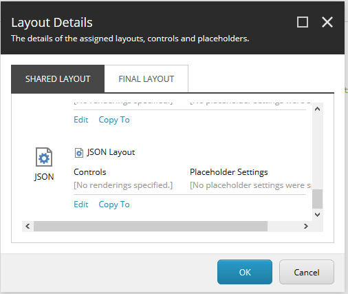 JSON layout