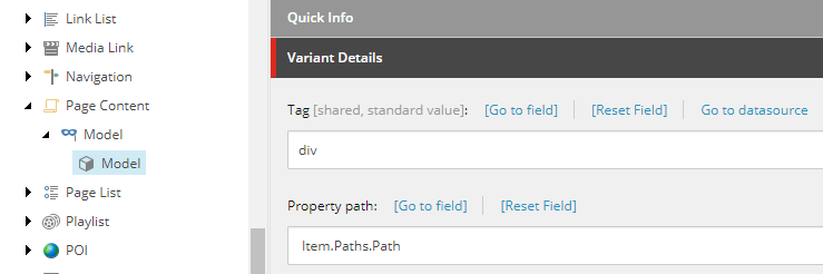 The Property path field