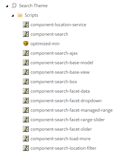 Search theme js logic