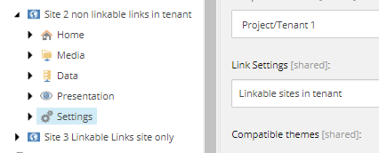 Link Settings field