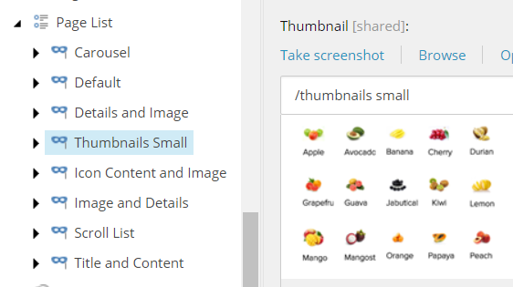 In the Appearance section add a thumbnail for the variant