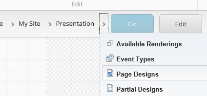 Click the Page Design and click Go. Click the Page Design and click Go.
