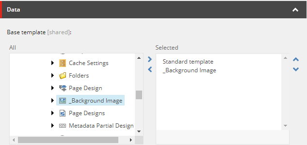 Add the background image template to the rendering.