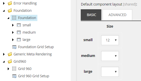 Example of chanting the layout settings of a grid in the grid definition item.