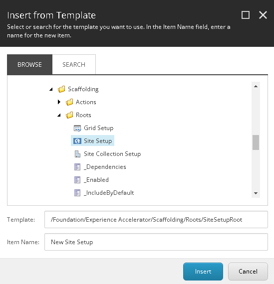 Add new site setup. Add new site setup.