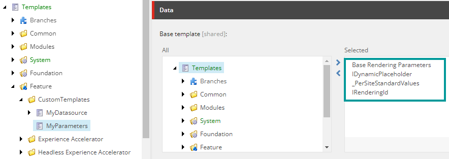 Add base templates to a custom component