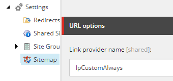 Specify the custom link provider in the Content Editor