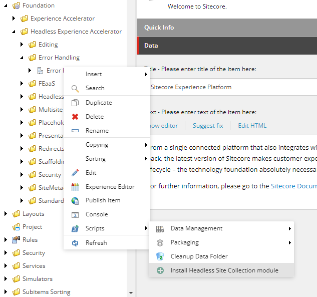 Install headless site collection module