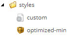 Using optimized-min and custom styles.