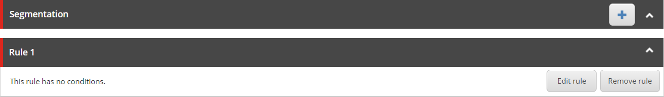 A new rule in the Segmentation section on the Segment page, showing the Edit rule button.