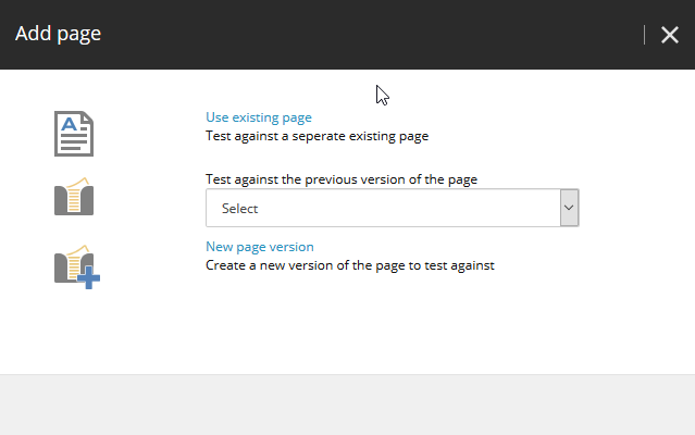 The Add page dialog box The Add page dialog box