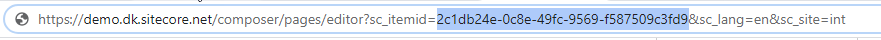 The item ID in the URL for an item. The item ID in the URL for an item.
