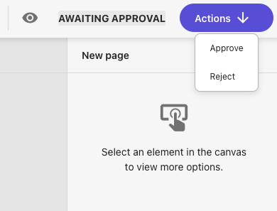 The workflow pane in Content The workflow pane in Content