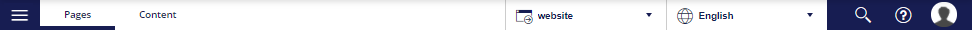 The Horizon global toolbar The Horizon global toolbar