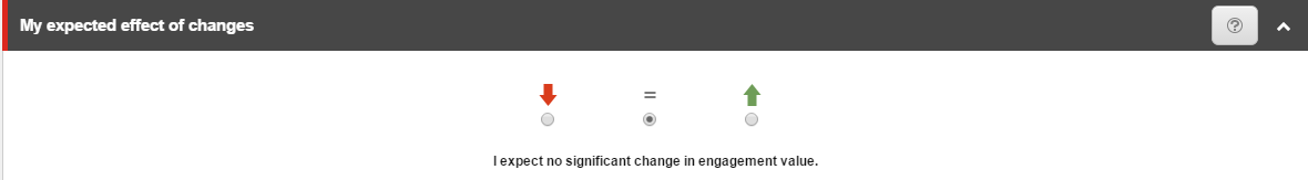 The My expected effect of changes section The My expected effect of changes section