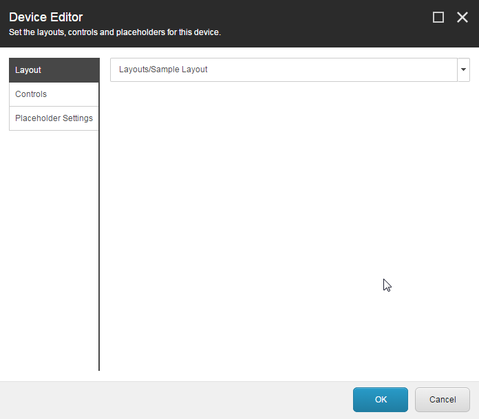 The Device Editor dialog box. The Device Editor dialog box.