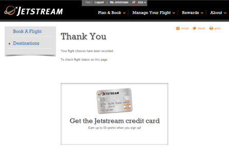 The Thank You page