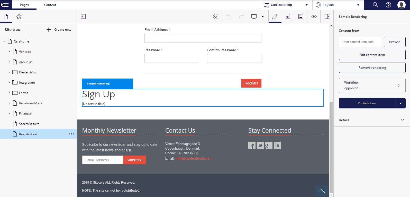 A component with no data source selected in the page editor A component with no data source selected in the page editor