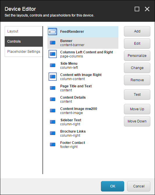 The Device Editor dialog box