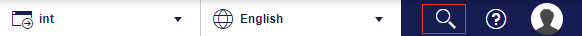 The Search icon in the global toolbar