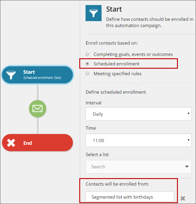 Start element settings. Start element settings.