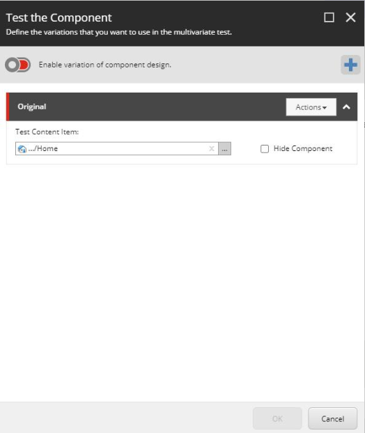The Test the Component dialog box