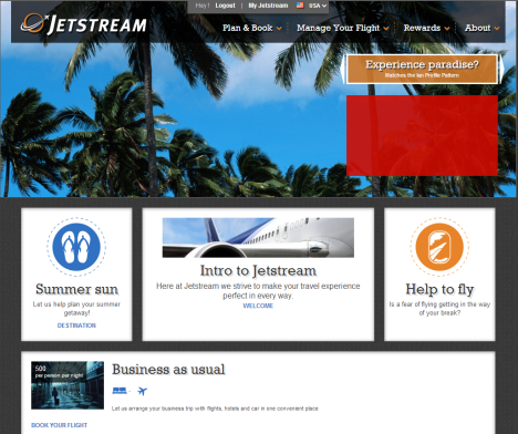 The Home page for the Ian profile