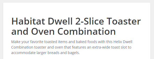 Product information displayed on the live storefront