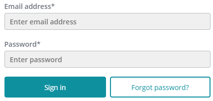 Login rendering shown in the Experience Editor
