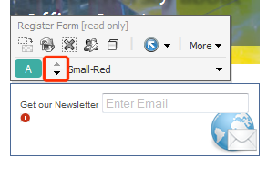 The floating toolbar