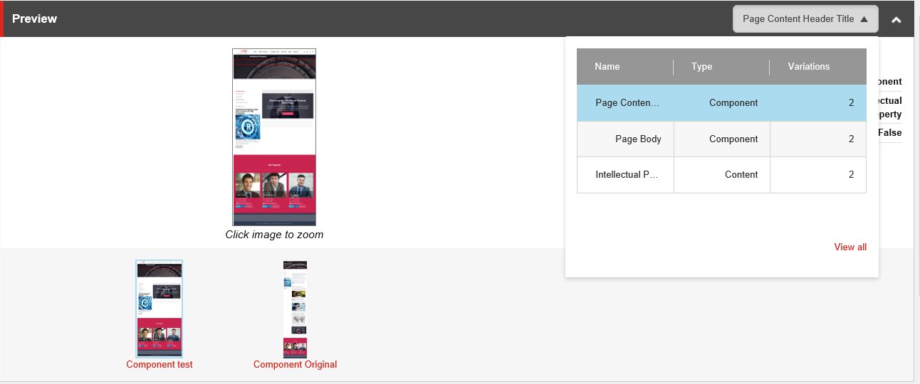The Preview section of the dialog box The Preview section of the dialog box