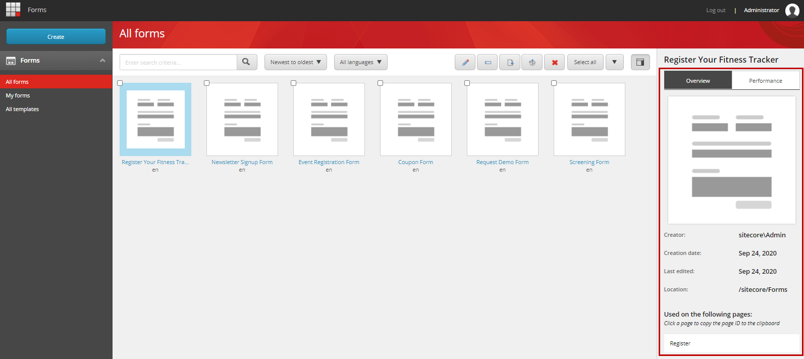 Sitecore Form templates Sitecore Form templates